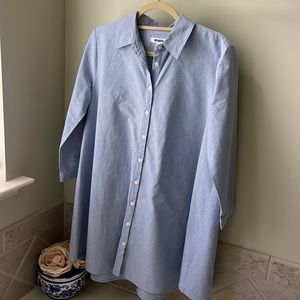 BB DAKOTA blue Oxford shirt dress, size m